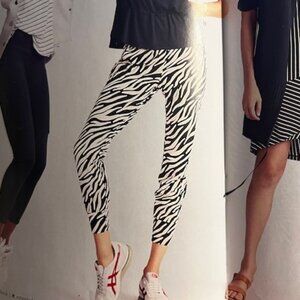 CAbi Black and White Zebra Print Joggers